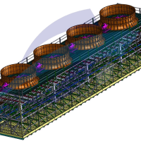 FRP Cooling Tower Assembly